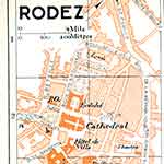 Rodez map France public domain royalty free